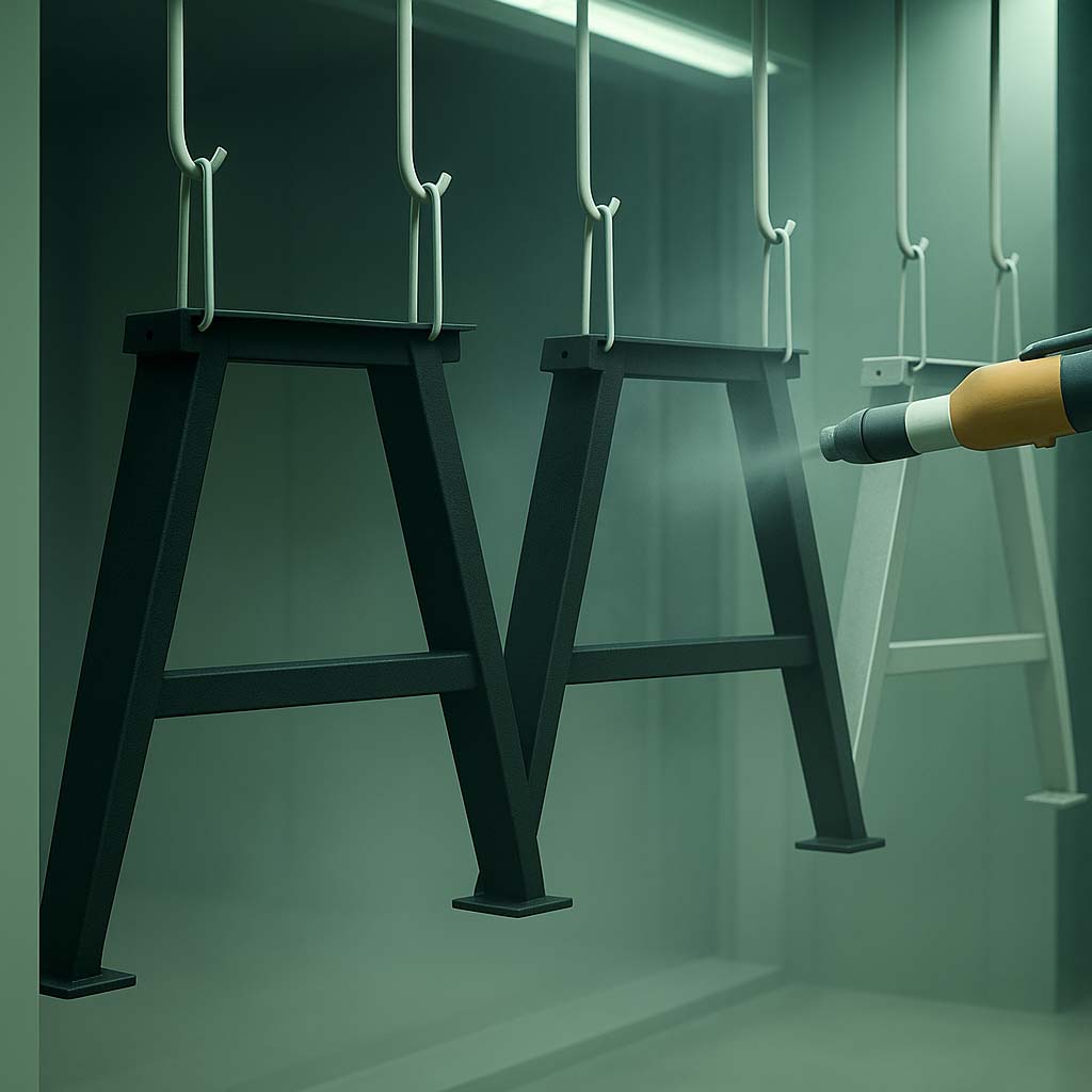 Beschichtetes Tischgestell